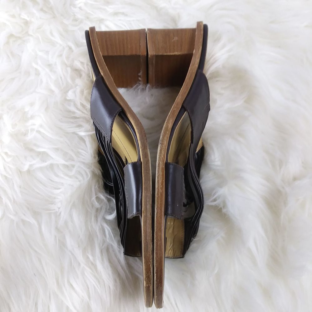 Banana republic leather block sandal square toe - Picture 3 of 8